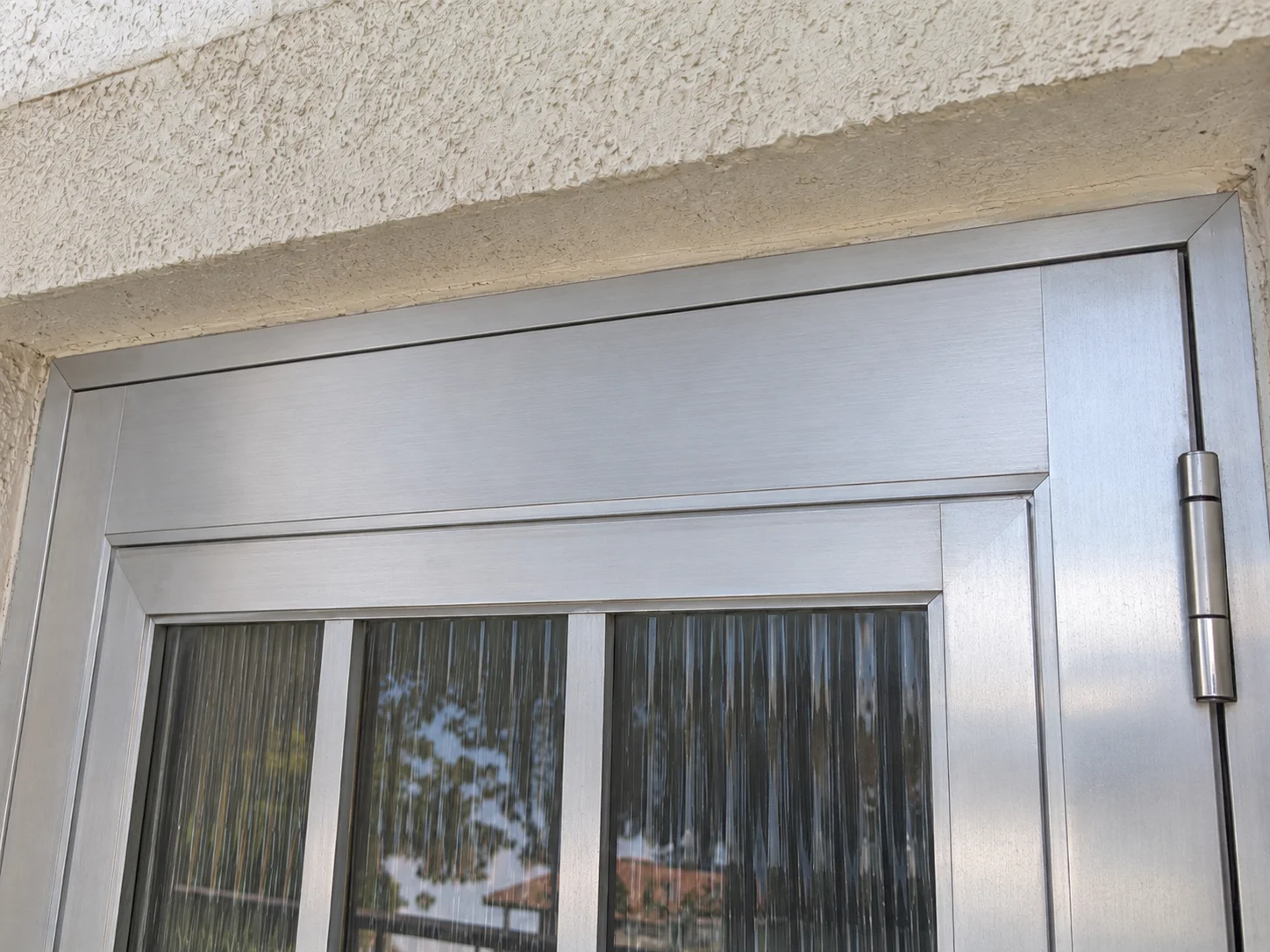 Sliding glass doors in a newly built great room