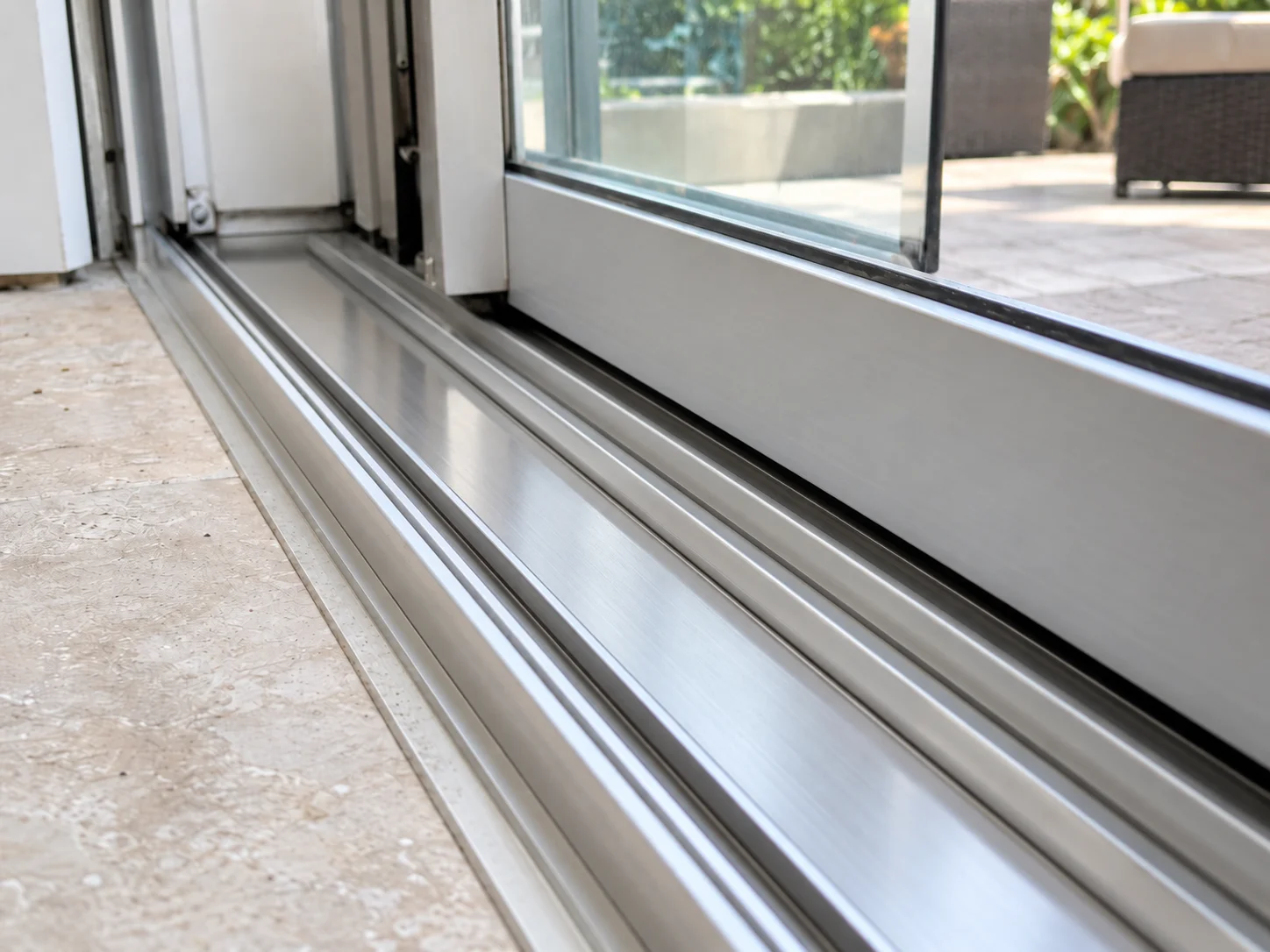 Sliding glass door checked for foggy, cloudy glass between the panes