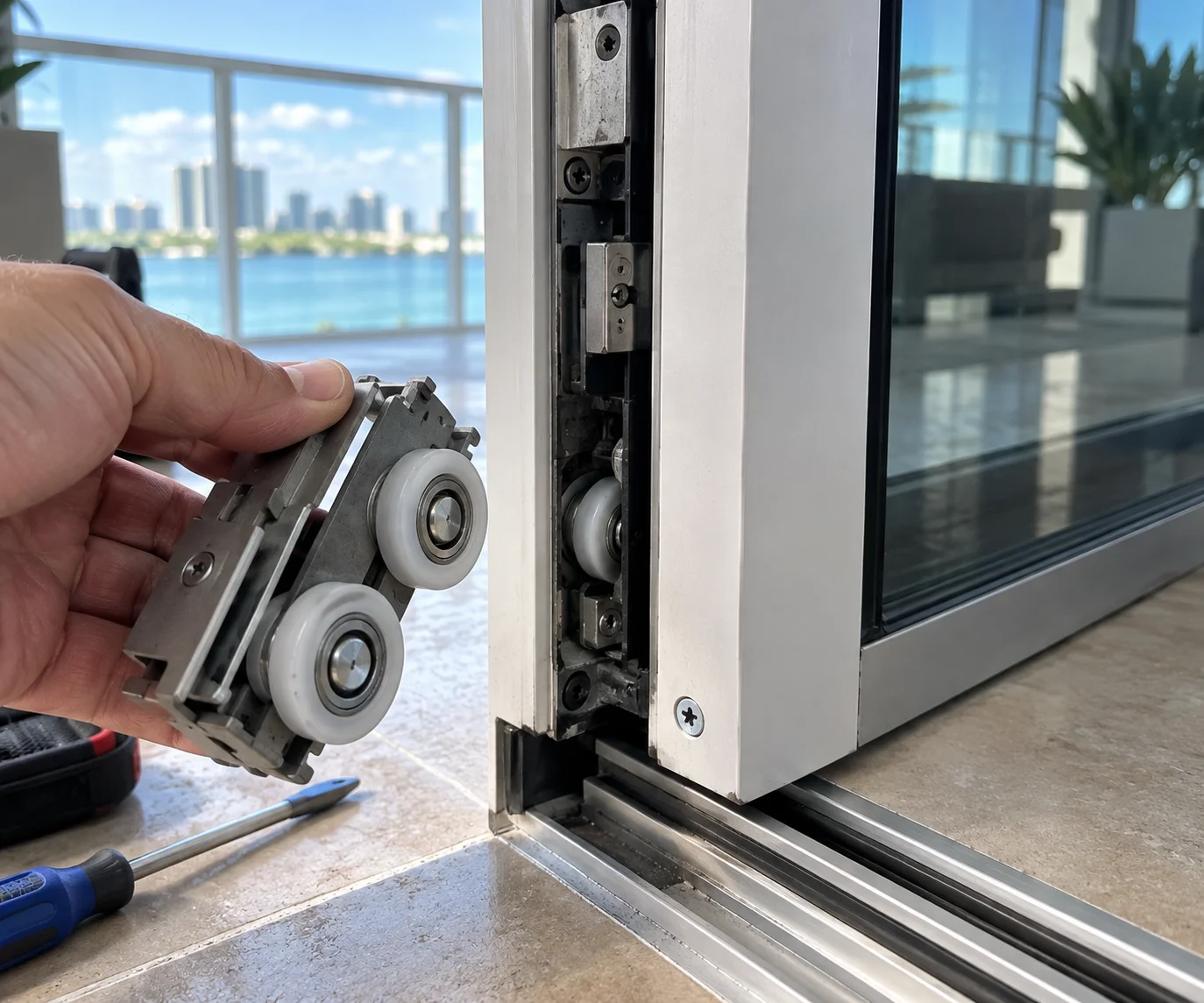 Illustrative example: new roller assembly ready for installation